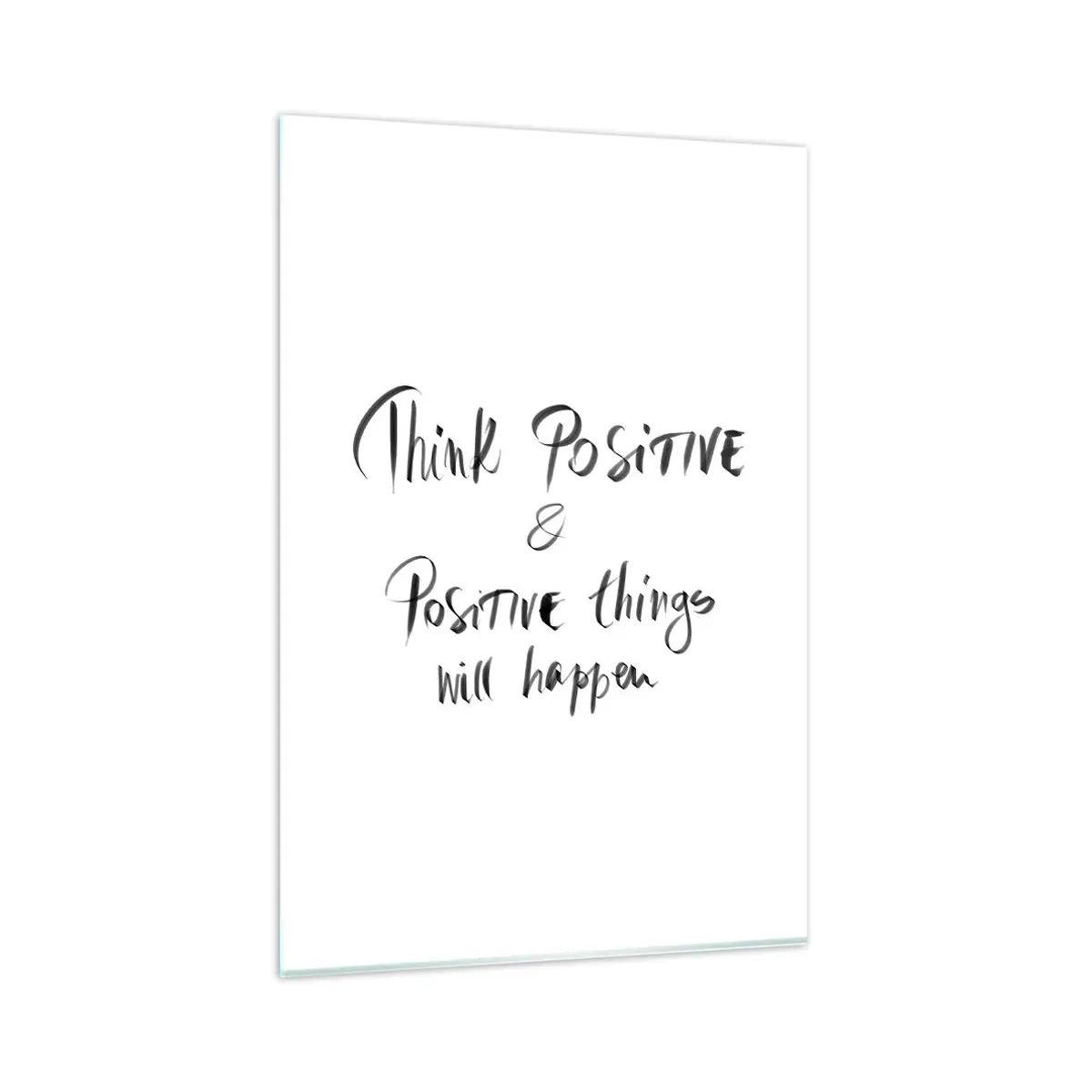 Glastavla - Bild på glas - Hur ska man leva? - 80x120 cm