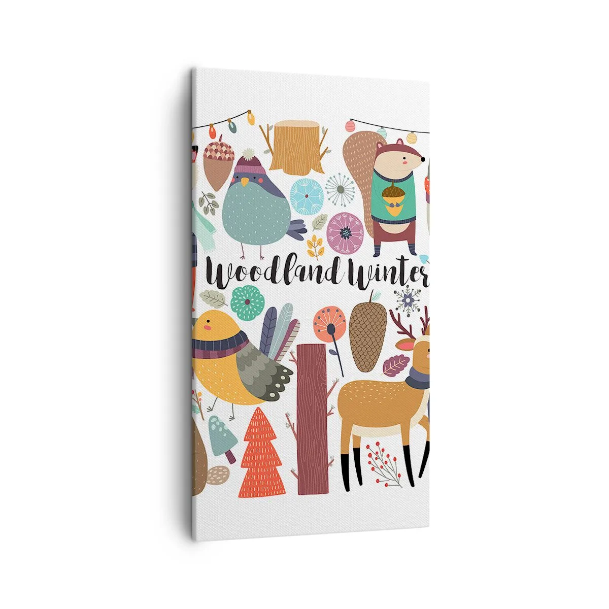 Canvastavla - Bild på duk - Sagojul i skogen - 45x80 cm