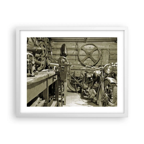 Affisch i vit ram - I onkel Lasses skjul - 50x40 cm