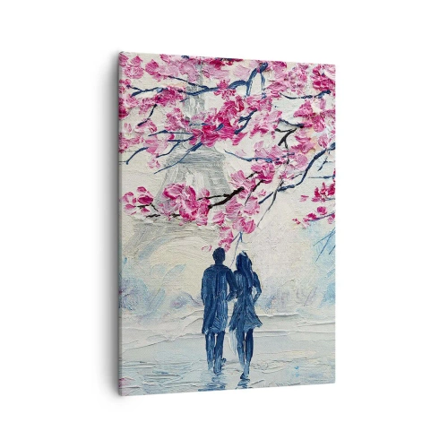 Canvastavla - Bild på duk - Romantisk promenad - 50x70 cm