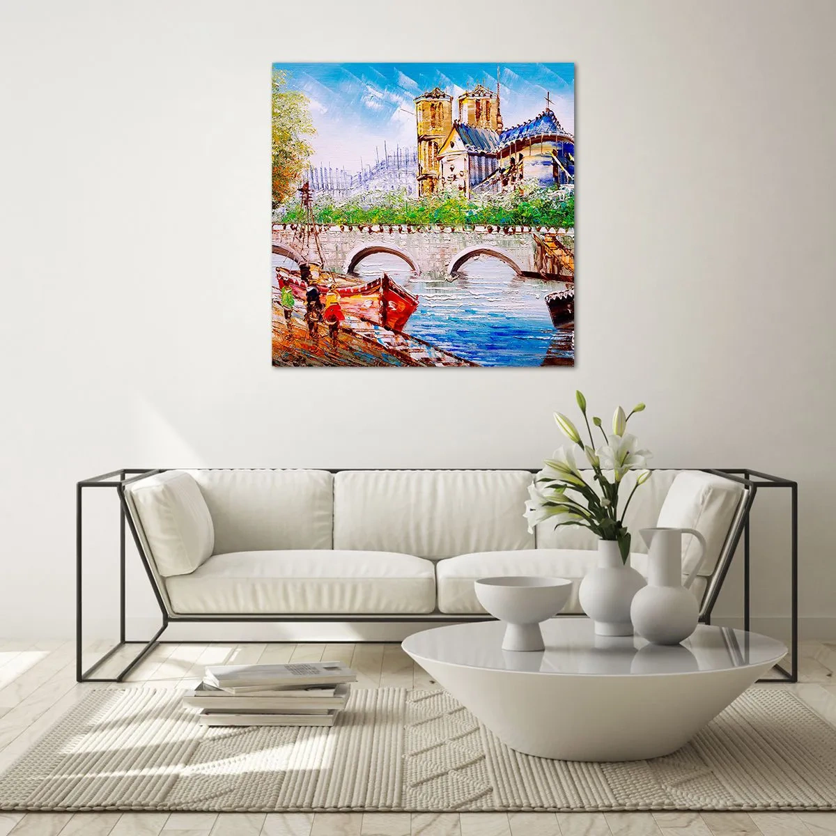 Glastavla - Bild på glas - Deras tid är aldrig förbi - 50x50 cm