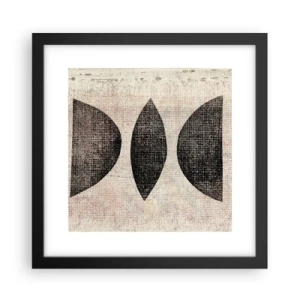 Affisch i svart ram - Etnisk abstraktion - 30x30 cm