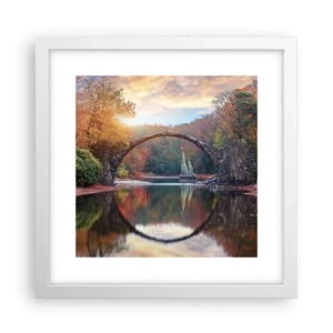 Affisch i vit ram - På andra sidan av spegeln - 30x30 cm