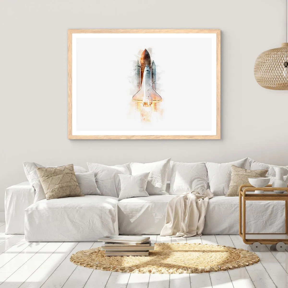 Affisch i ram av ljusek - Upptäckare efter start - 70x50 cm