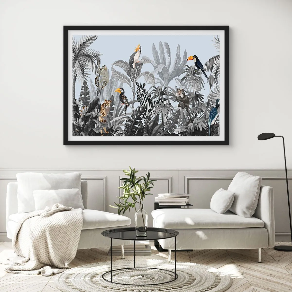Affisch i svart ram - Afrikansk saga - 70x50 cm
