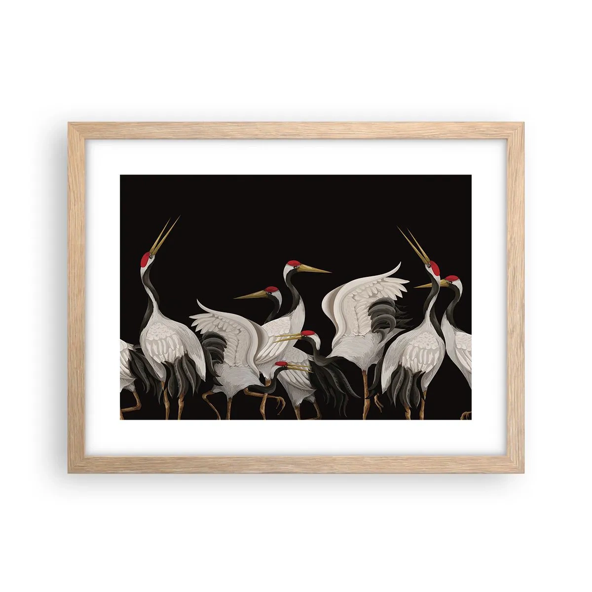 Affisch i ram av ljusek - Fågelärenden - 40x30 cm