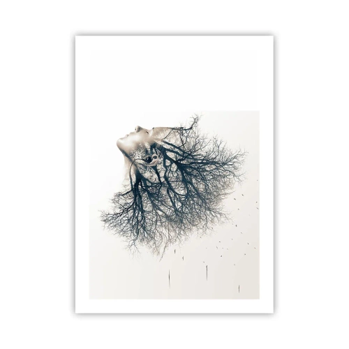 Affisch - Lyssnar på trädens viskningar - 50x70 cm