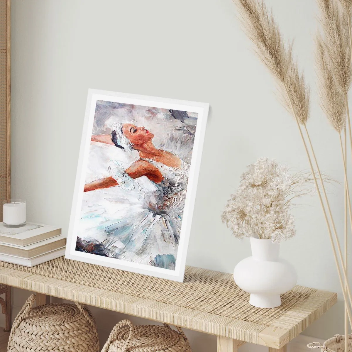 Affisch i vit ram - Fin och lätt som tyll - 30x40 cm