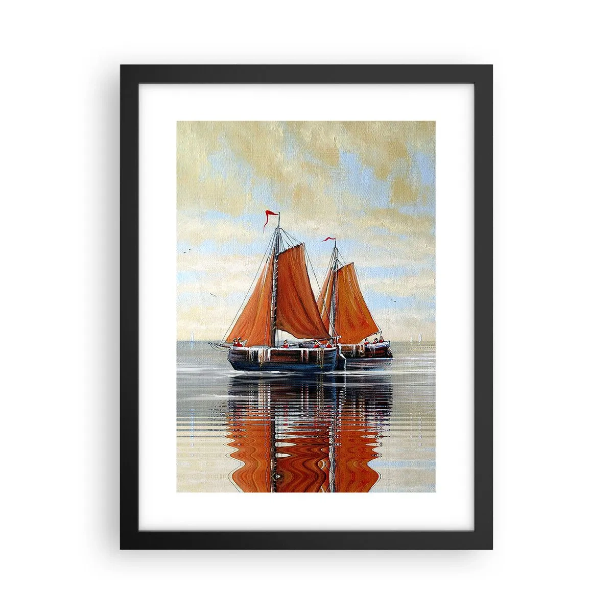 Affisch i svart ram - Hej, segla seglaren… - 30x40 cm