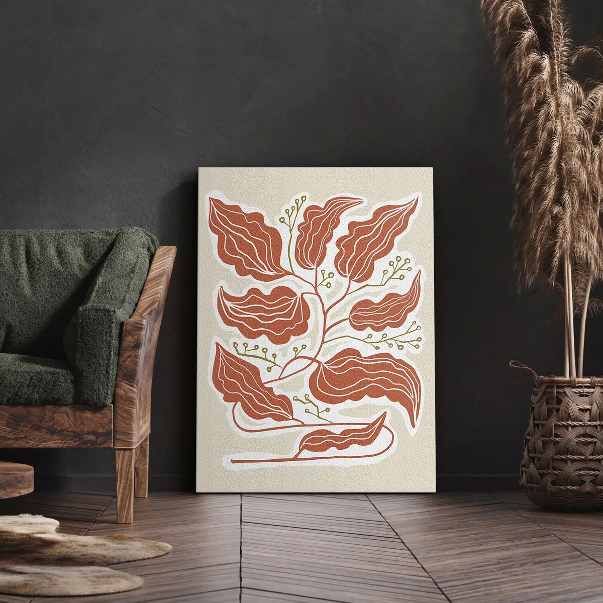 Canvastavla - Bild på duk - Folkligt och naturligt - 65x120 cm