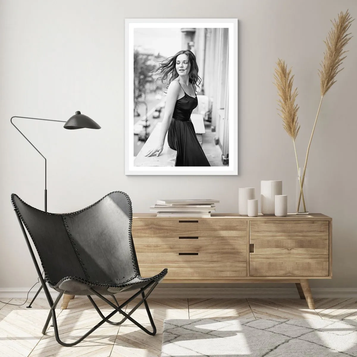 Affisch i vit ram - Säkert en Parisbo - 50x70 cm