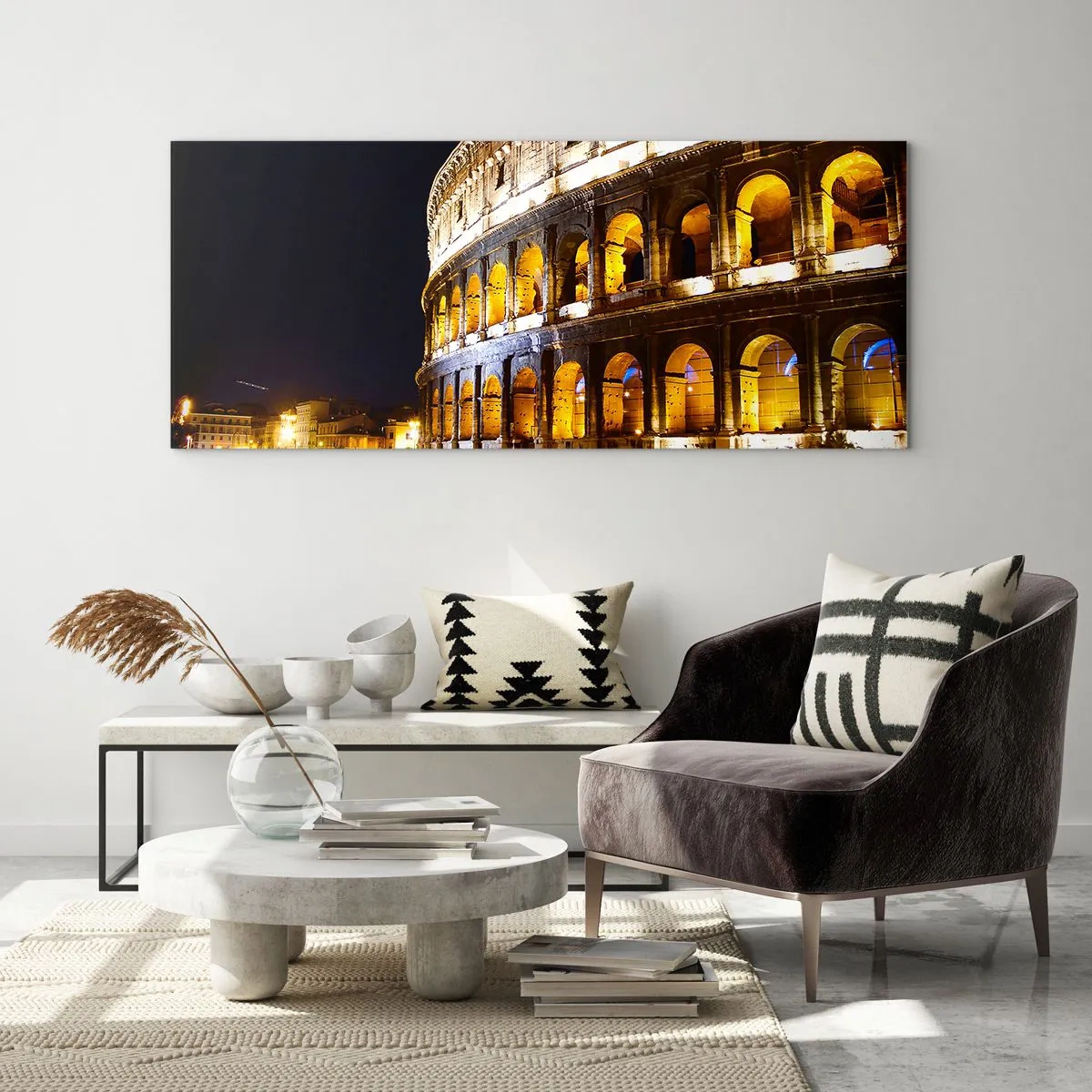 Glastavla - Bild på glas - Låt tävlingen börja - 100x40 cm