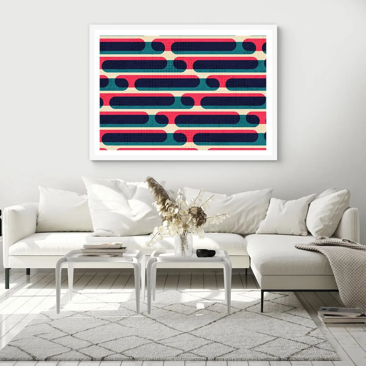 Affisch i vit ram - In och framåt - 70x50 cm