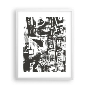 Affisch i vit ram - Ordning eller kaos? - 40x50 cm
