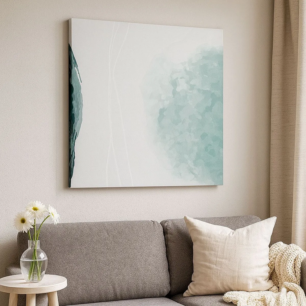 Canvastavla - Bild på duk - Ett möte med dimma - 30x30 cm