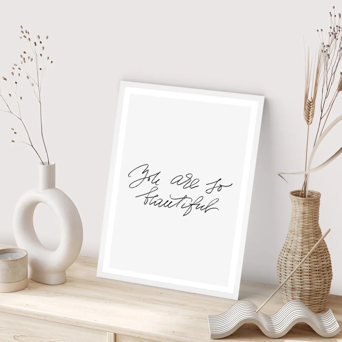 Affisch i vit ram - Verkligen, tro mig... - 70x100 cm