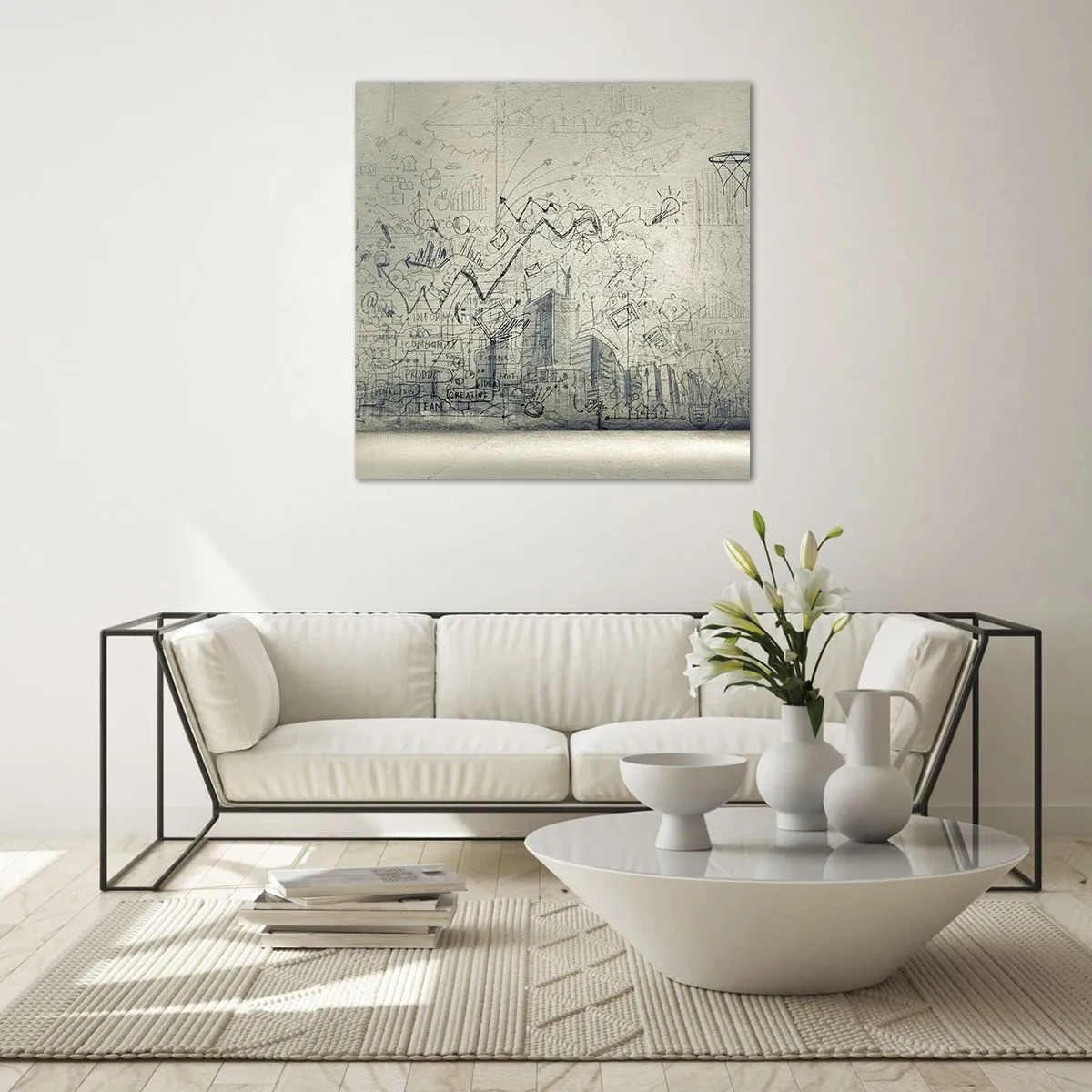Glastavla - Bild på glas - Mitt underbara stadsliv - 50x50 cm