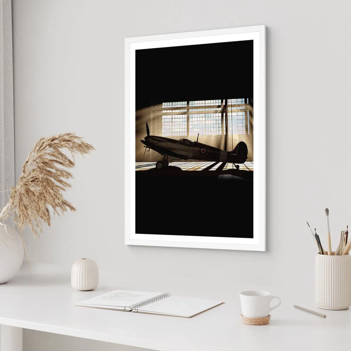 Affisch i vit ram - Kämpens vila - 50x70 cm