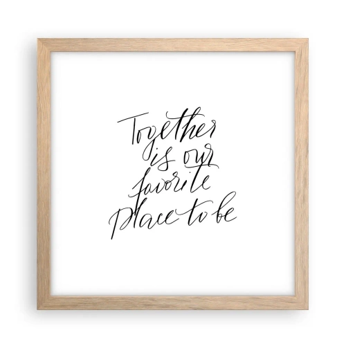 Affisch i ram av ljusek - Känner du också det? - 30x30 cm