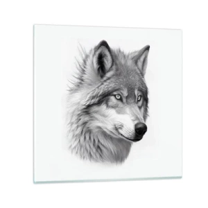 Glastavla - Bild på glas - Alfa - utan tvekan - 70x70 cm