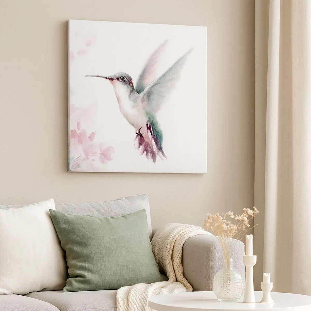 Canvastavla - Bild på duk - Fångad flaxande - 30x30 cm