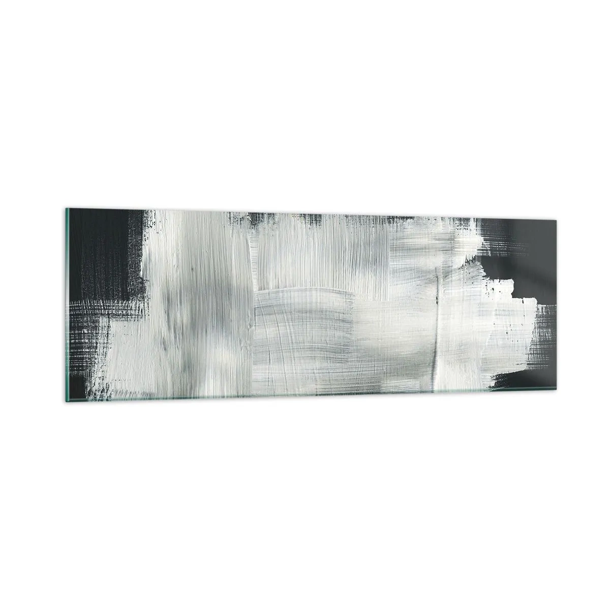 Glastavla - Bild på glas - Vävd av det vertikala och horisontella - 90x30 cm