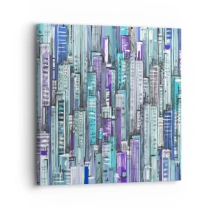 Canvastavla - Bild på duk - Blått från himlen - 30x30 cm