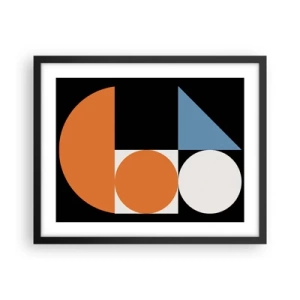 Affisch i svart ram - Geometriska figurer - 50x40 cm
