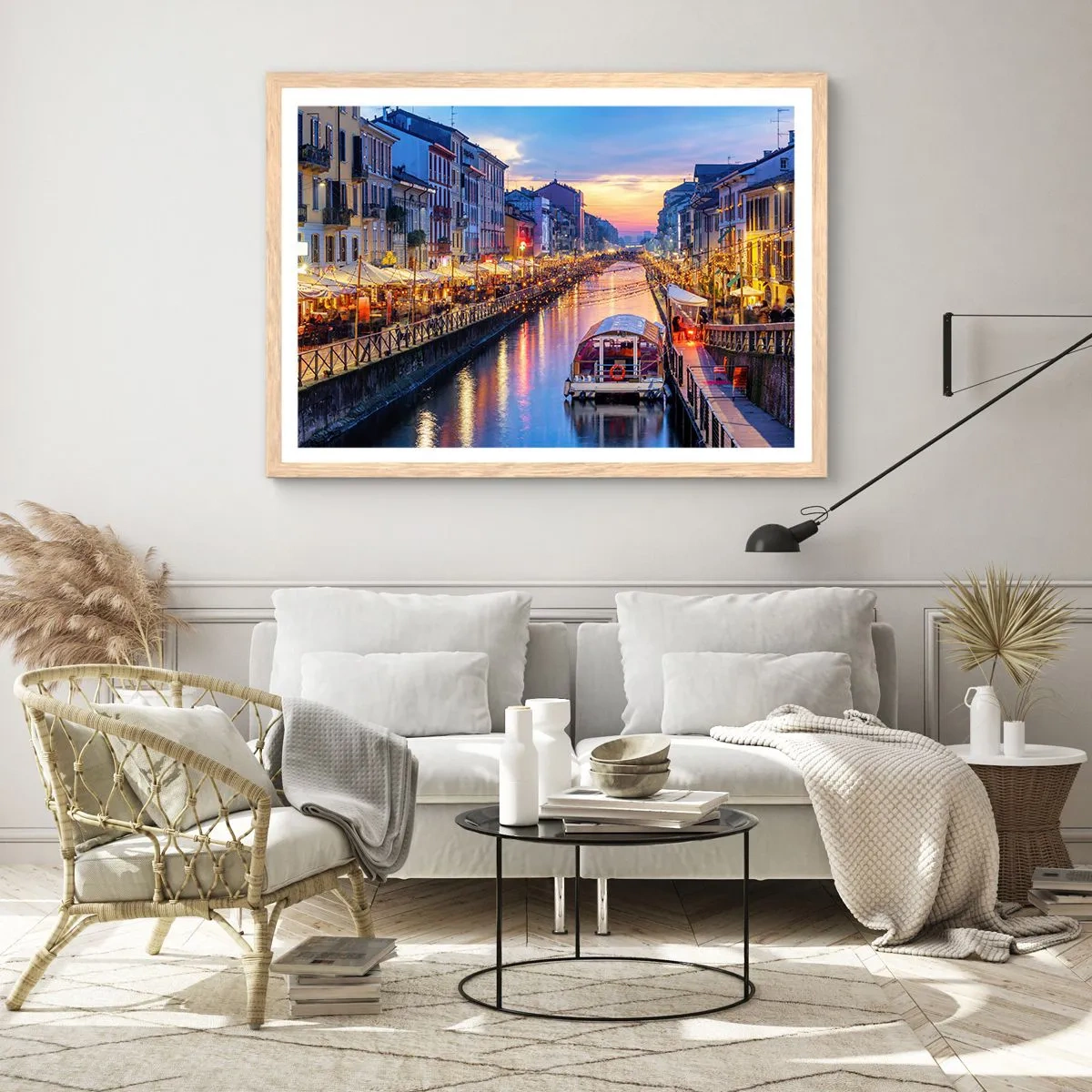 Affisch i ram av ljusek - Ljusets och nöjets kväll - 91x61 cm