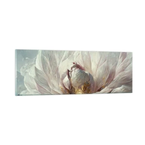 Glastavla - Bild på glas - Blommar en gång på hundra år - 90x30 cm