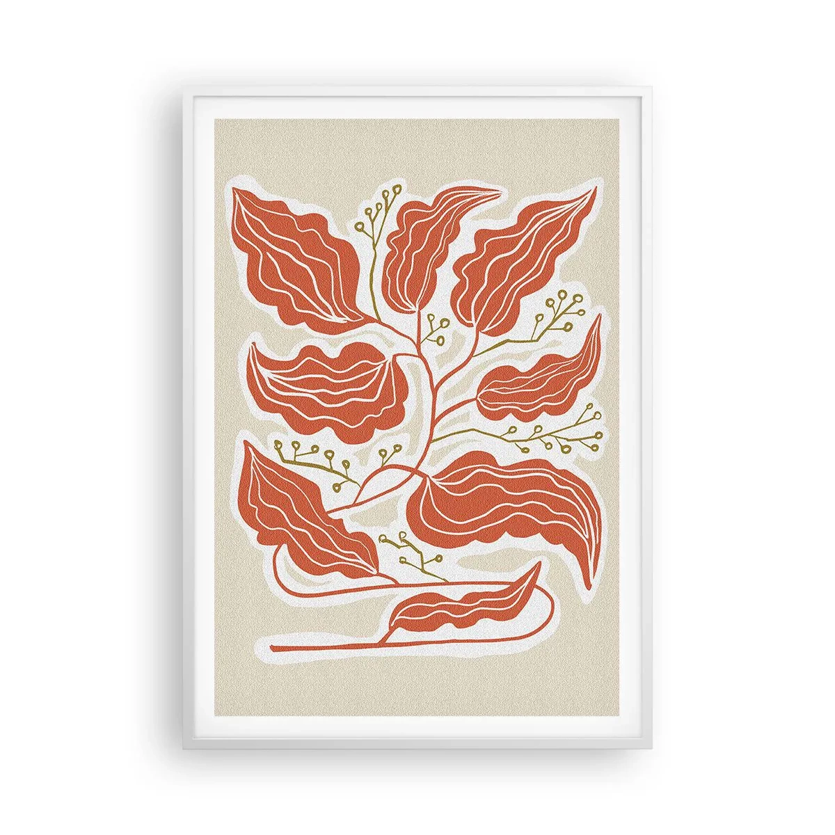 Affisch i vit ram - Folkligt och naturligt - 70x100 cm