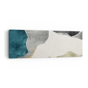 Canvastavla - Bild på duk - Mosaikkomposition med en guldtråd - 90x30 cm