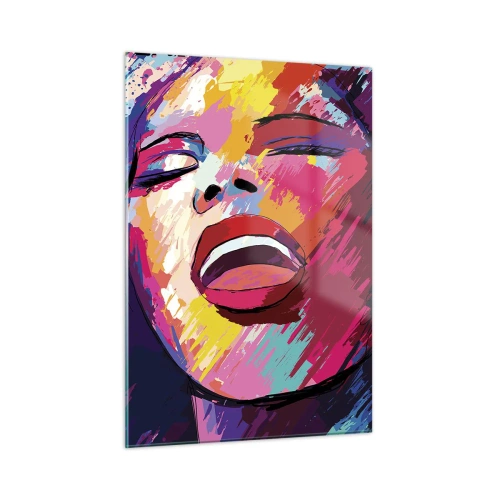 Glastavla - Bild på glas - Sjunga ut hela livet - 50x70 cm