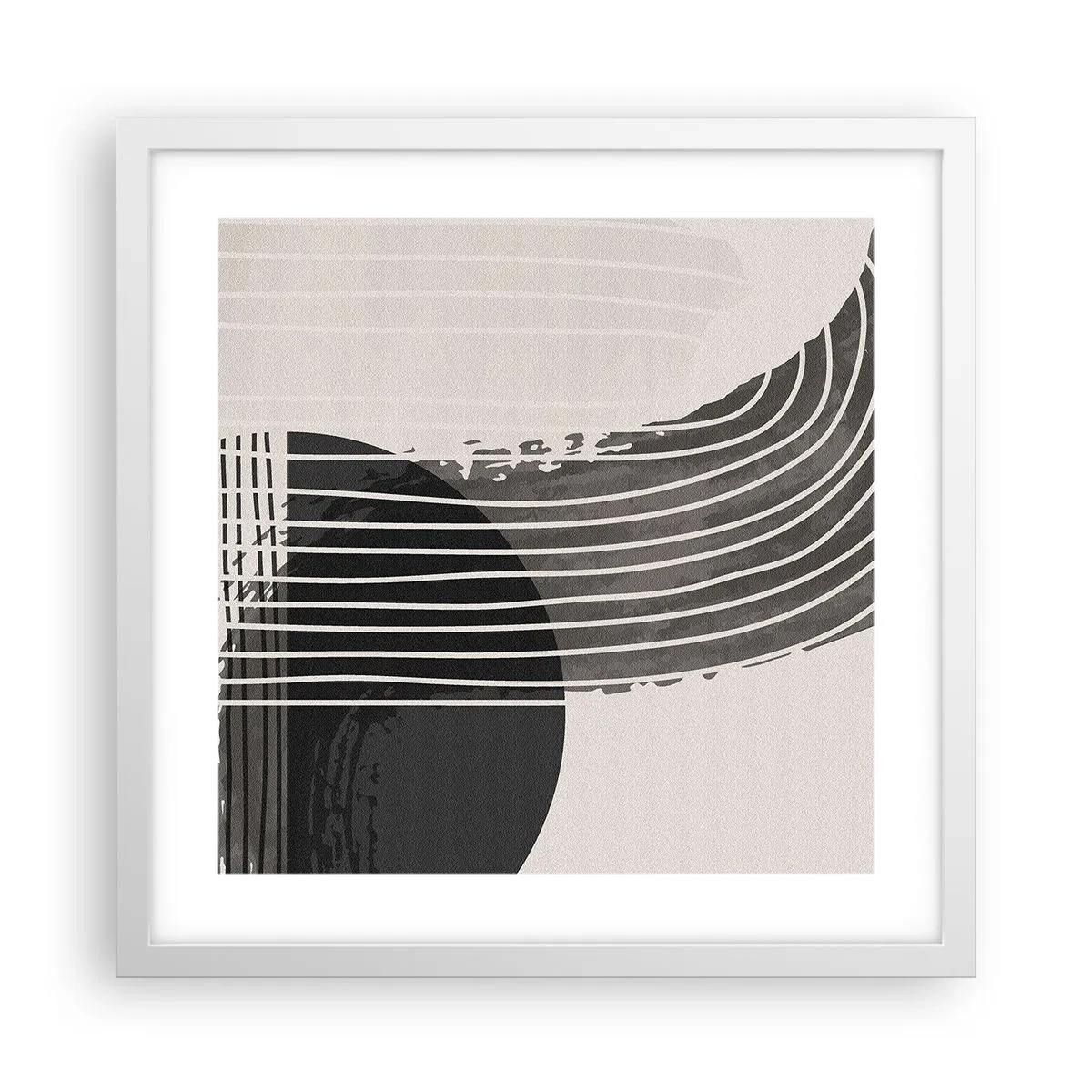 Affisch i vit ram - Dit och tillbaka - 40x40 cm