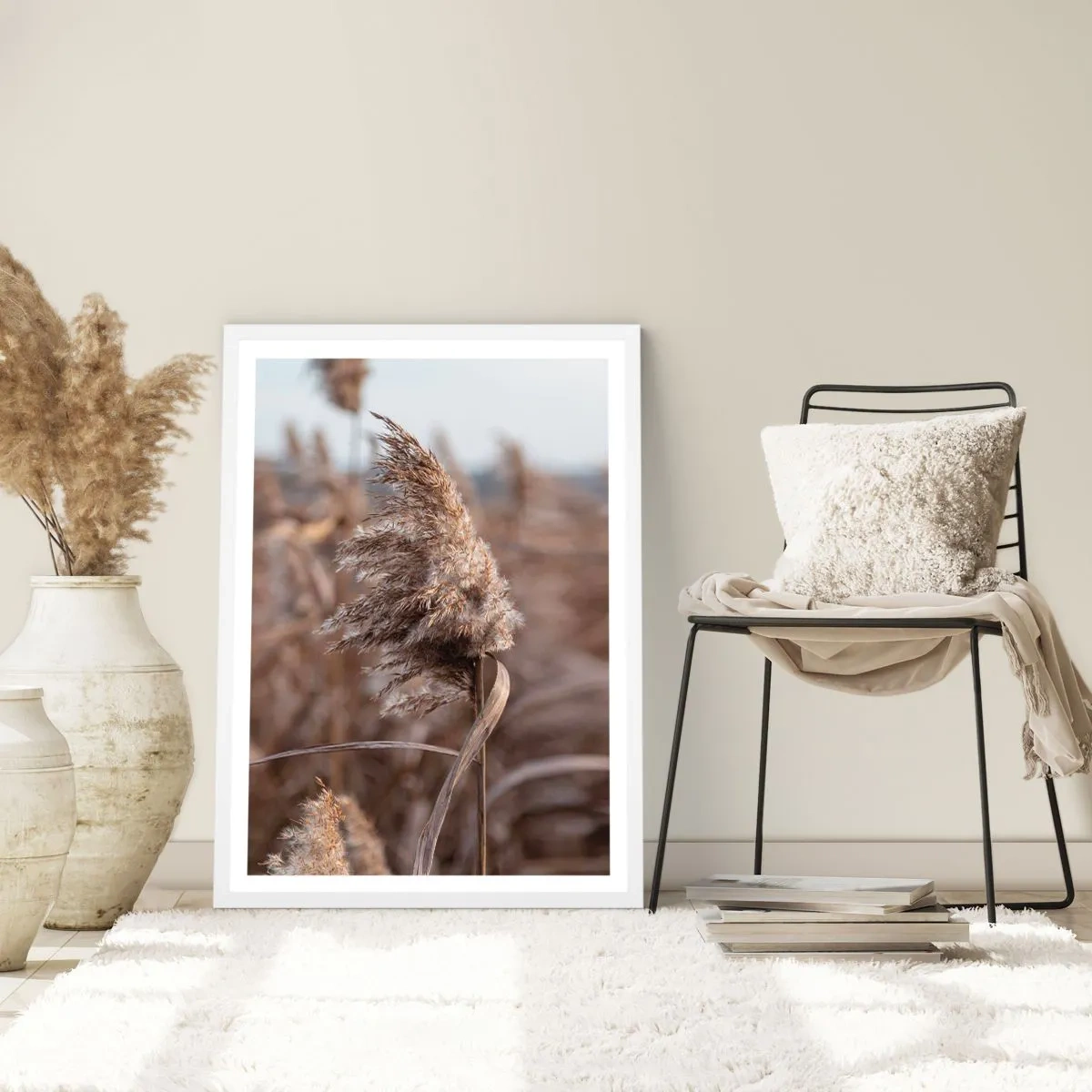 Affisch i vit ram - Dags att flyga bort med vinden - 40x50 cm