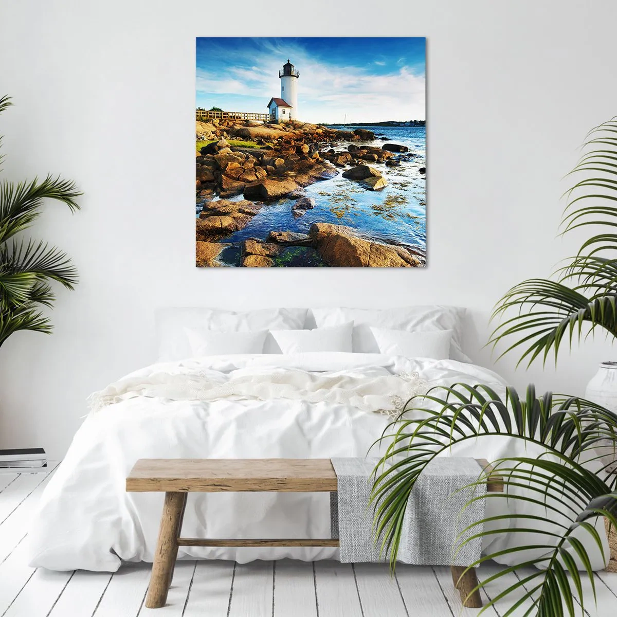 Canvastavla - Bild på duk - Kom lyckligt tillbaka, jag väntar - 60x60 cm