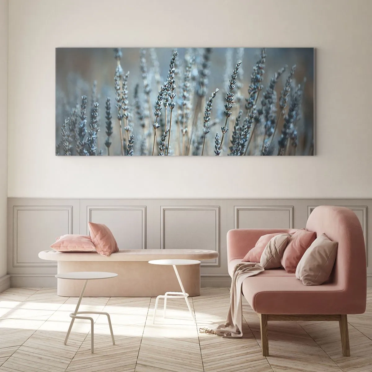 Glastavla - Bild på glas - Doftande åkermark - 120x50 cm