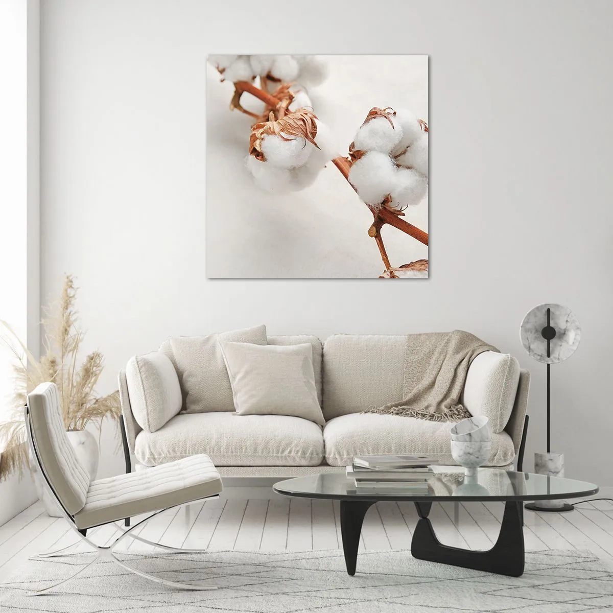 Glastavla - Bild på glas - Krama om - 70x70 cm