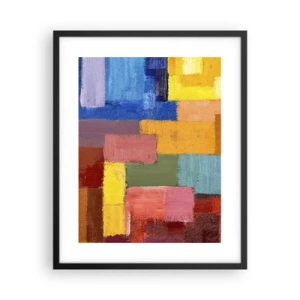 Affisch i svart ram - Alla olika, alla färgglada - 40x50 cm