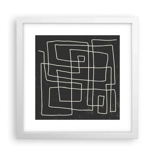 Affisch i vit ram - Inte så enkelt - 30x30 cm