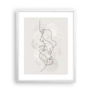 Affisch i vit ram - Tilltrasslade i famn - 40x50 cm