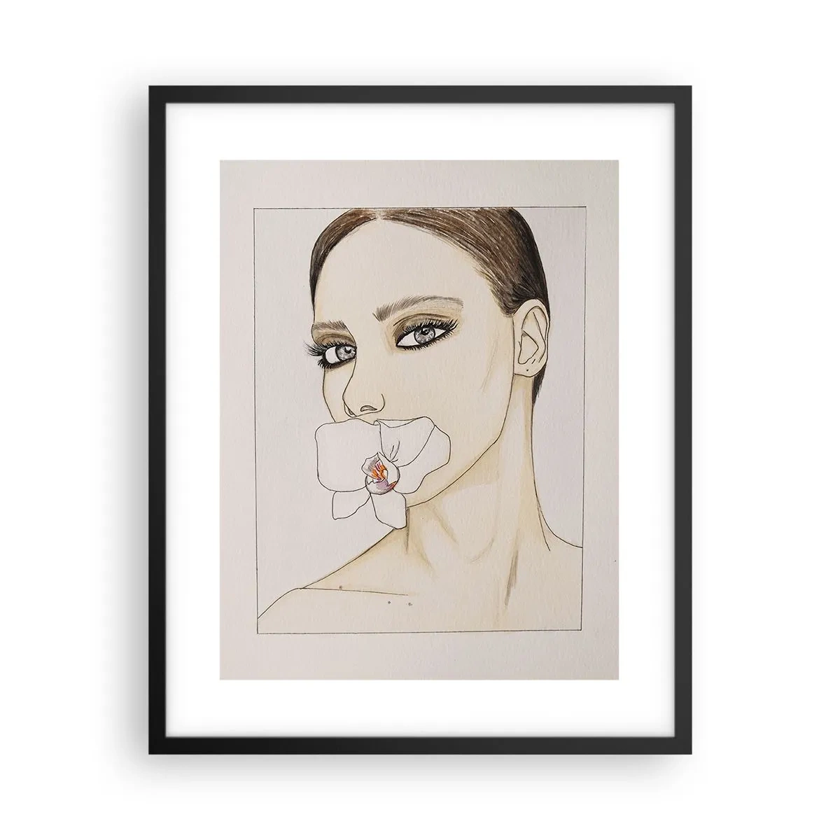 Affisch i svart ram - Elegansens och skönhetens symbol - 40x50 cm