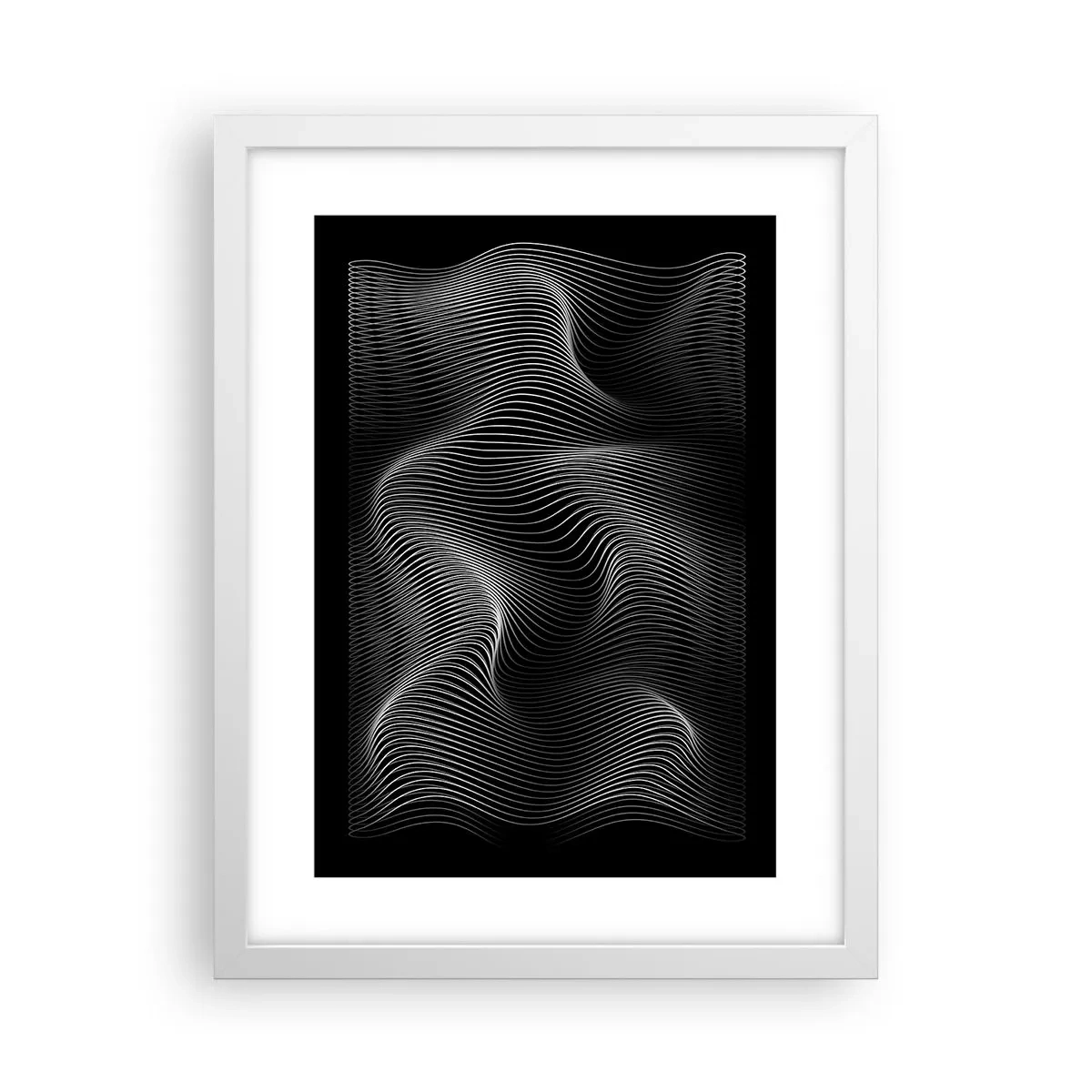 Affisch i vit ram - Ljusets dans i rymden - 30x40 cm