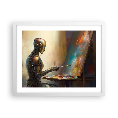 Affisch i vit ram - Framtidens konst - 50x40 cm