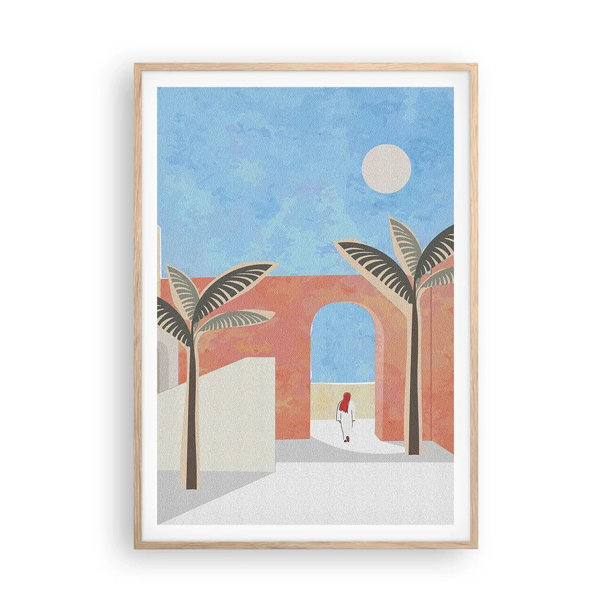 Affisch i ram av ljusek - En arabisk dag - 70x100 cm