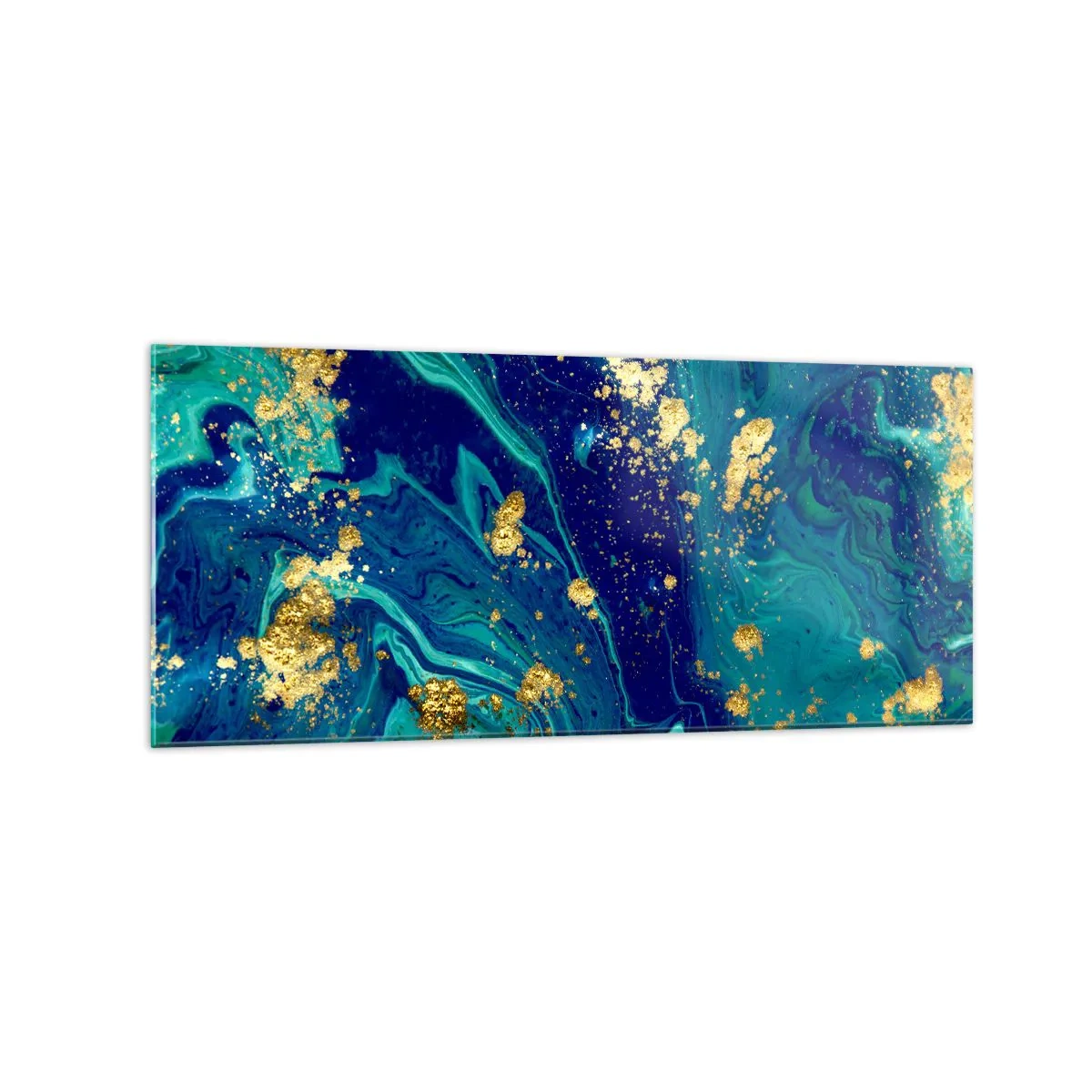 Glastavla - Bild på glas - Solflingor  - 120x50 cm