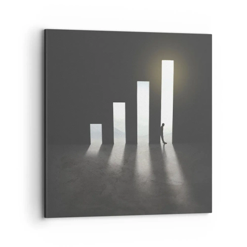 Canvastavla - Bild på duk - Framgång - ett intryck - 70x70 cm