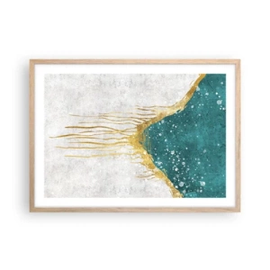 Affisch i ram av ljusek - Gyllene tidvatten - 70x50 cm