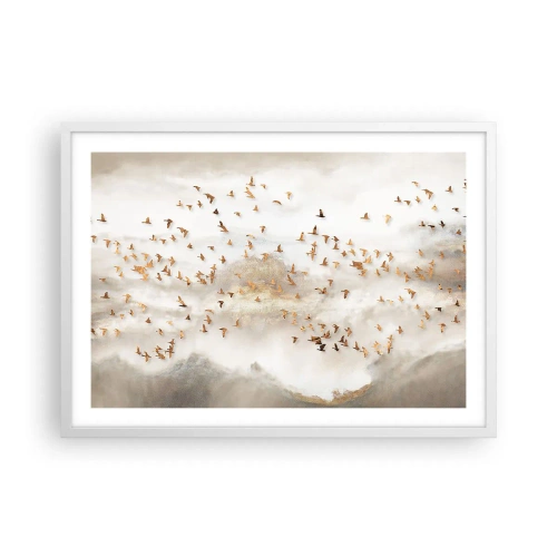 Affisch i vit ram - Det är dags... - 70x50 cm