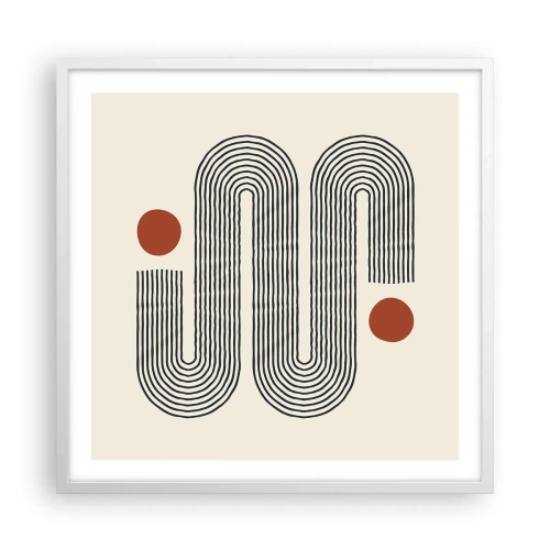 Affisch i vit ram - från början till slutet - 60x60 cm